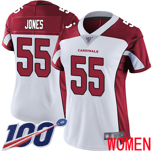 Arizona Cardinals Limited White Women Chandler Jones Road Jersey NFL Football #55 100th Season Vapor Untouchable